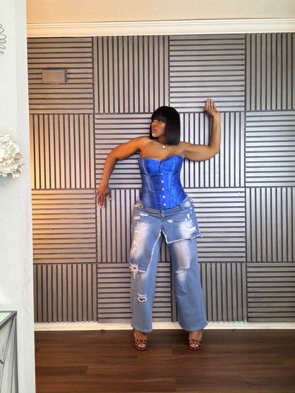 The Snatched Waist Corset in Blue