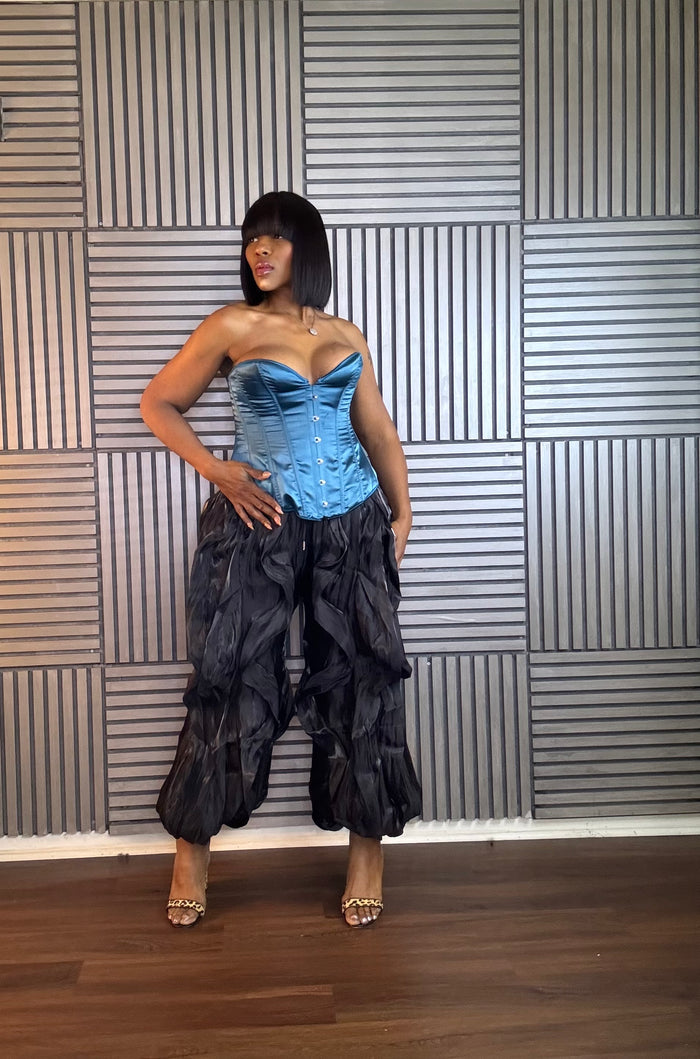 The Snatched Waist Corset in Teal Green