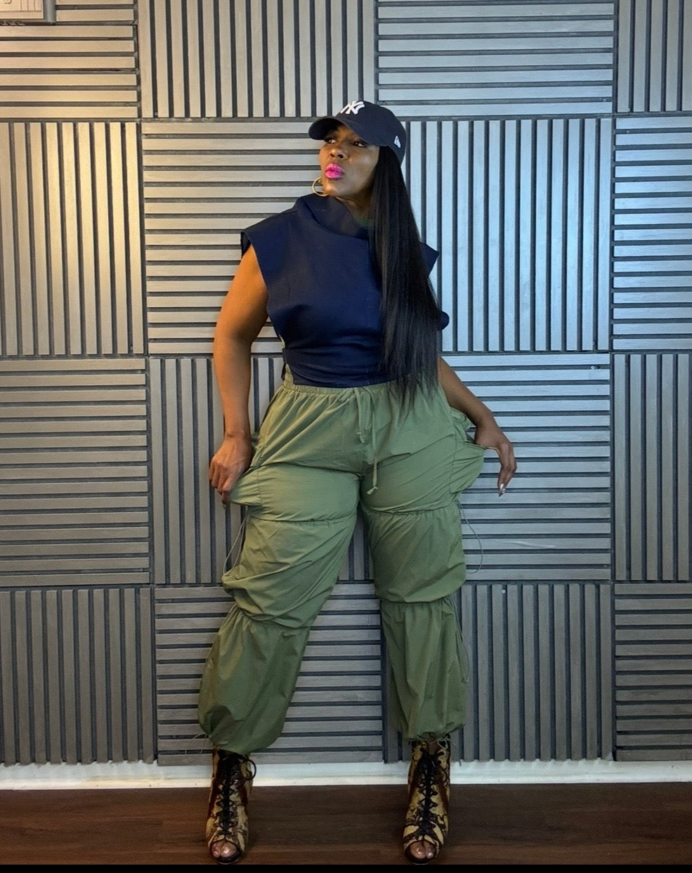 Prissy Parachute in Olive