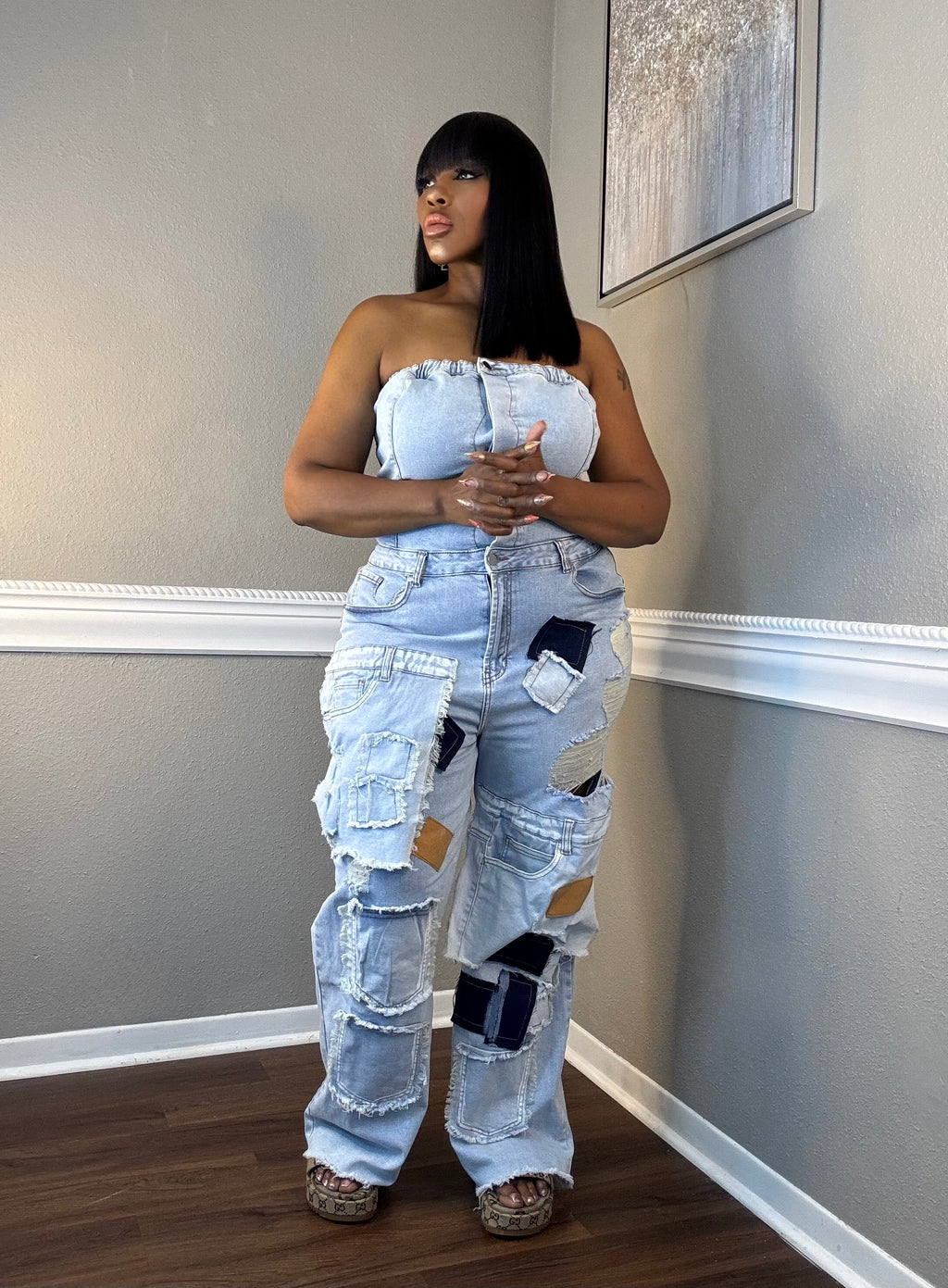 Leader of the Patch Jump Suit