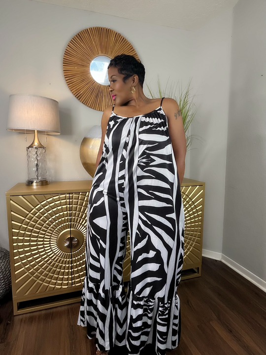 JUNGLETTE PALLAZO ROMPER