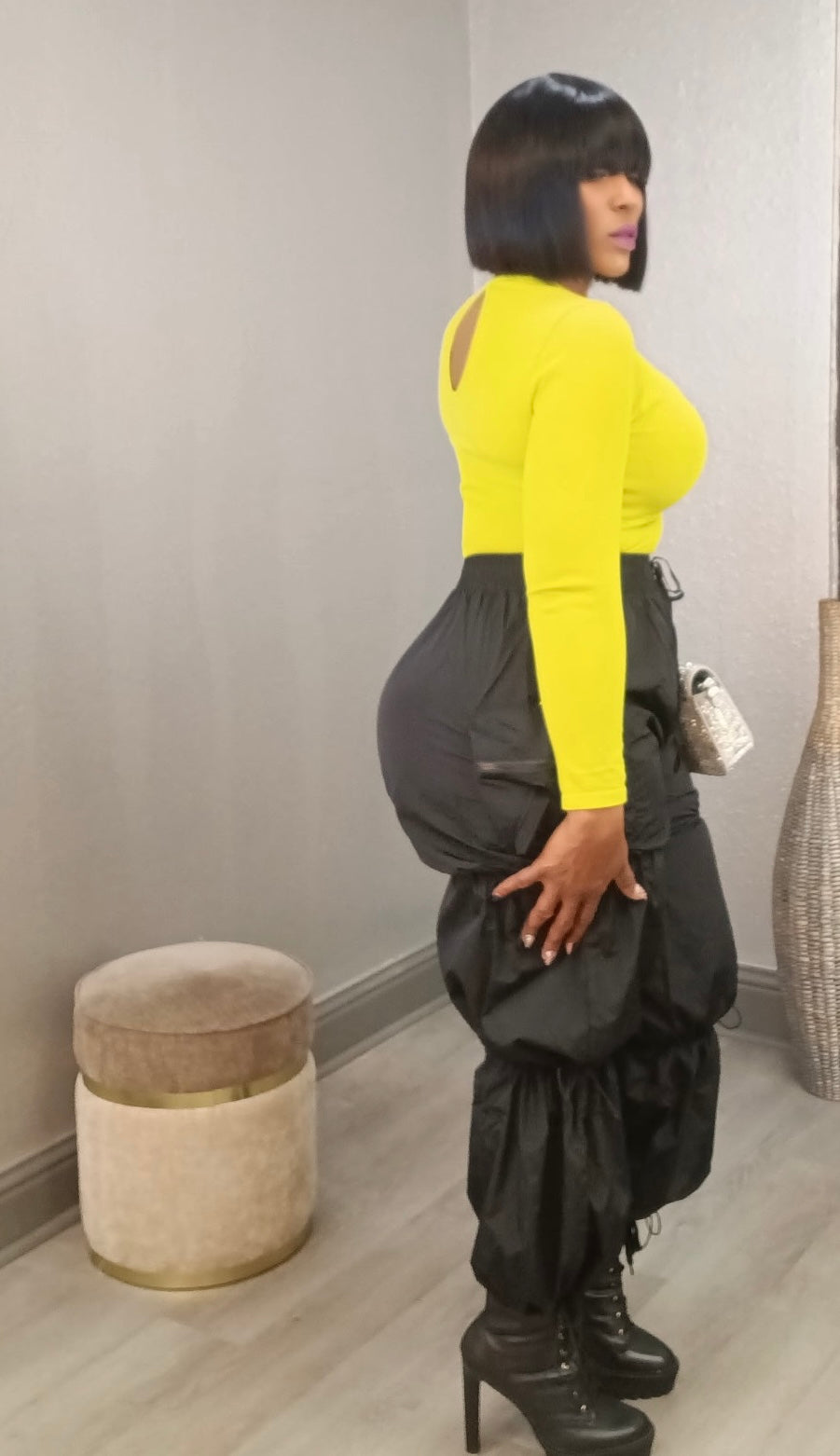 Prissy Parachute in Black